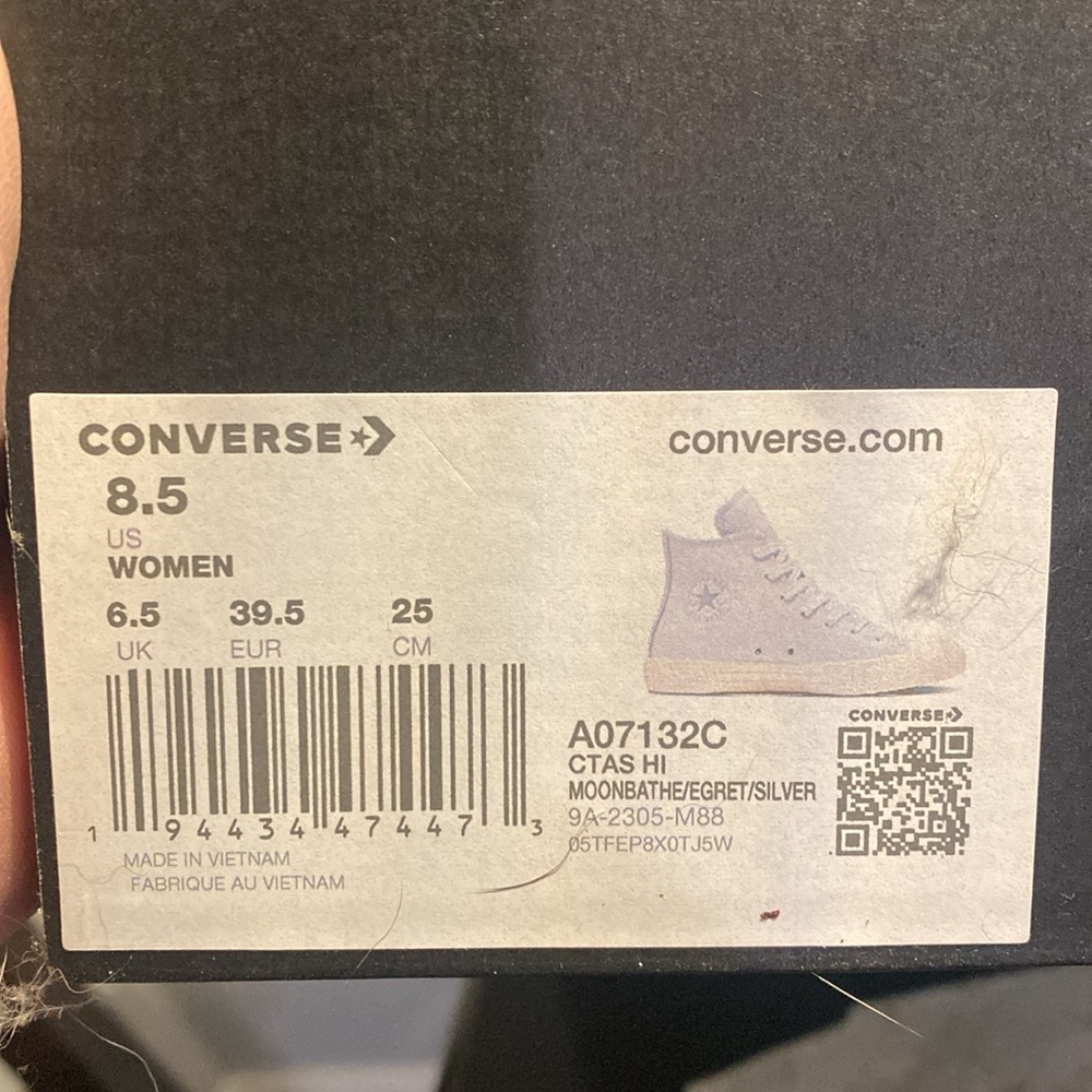 Converse all star hi leather W8.5 - Picture 6 of 7